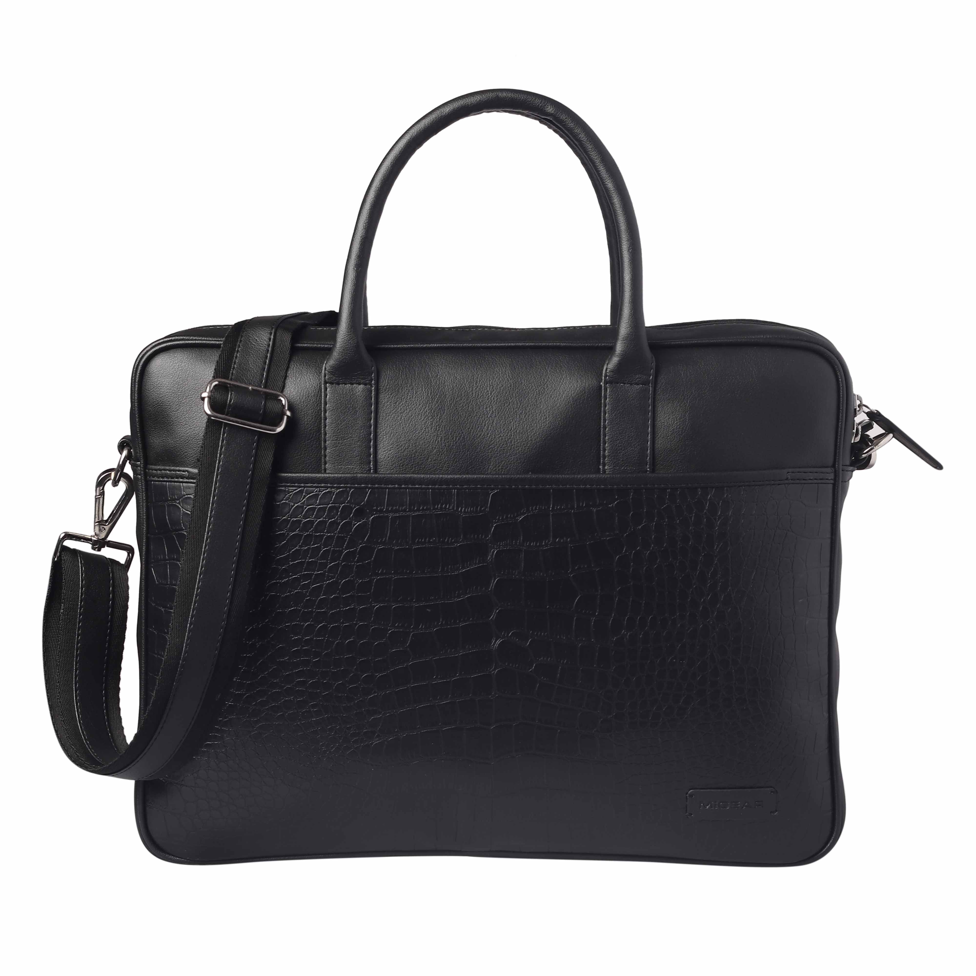 The Black Sway Croc Laptop Bag