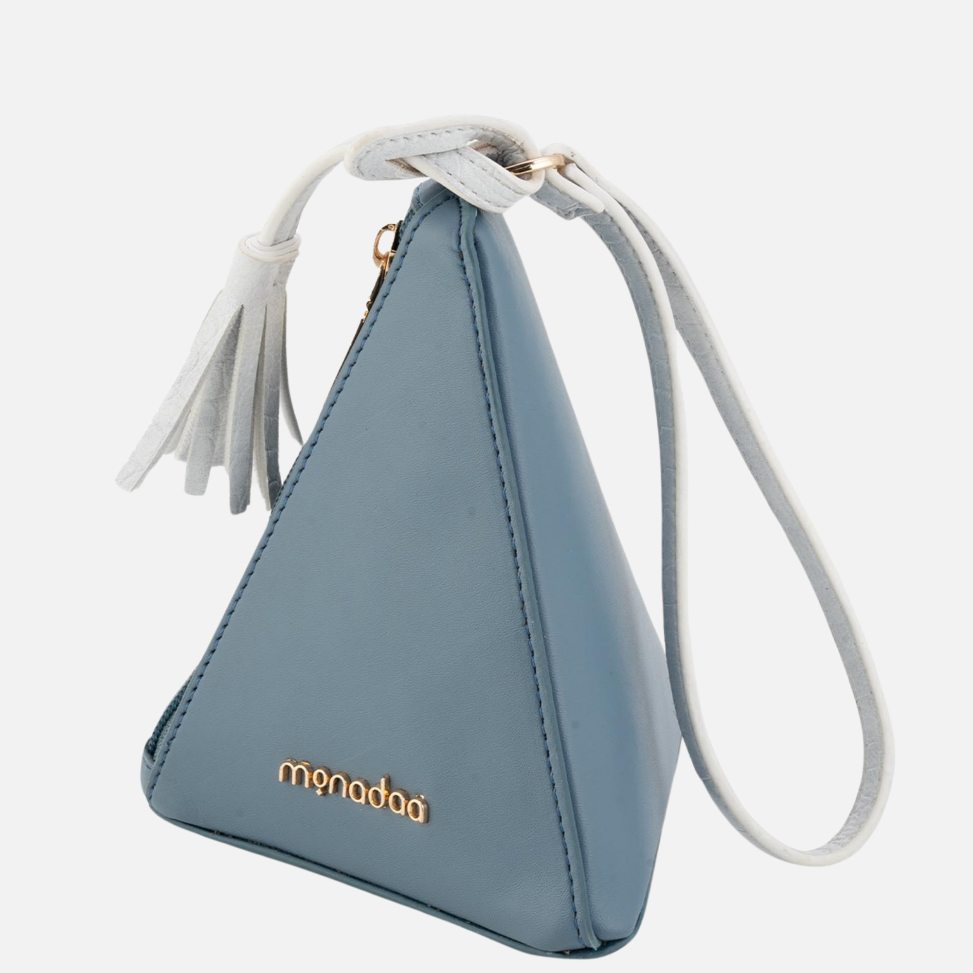 Blue Fleur Traingular Bag