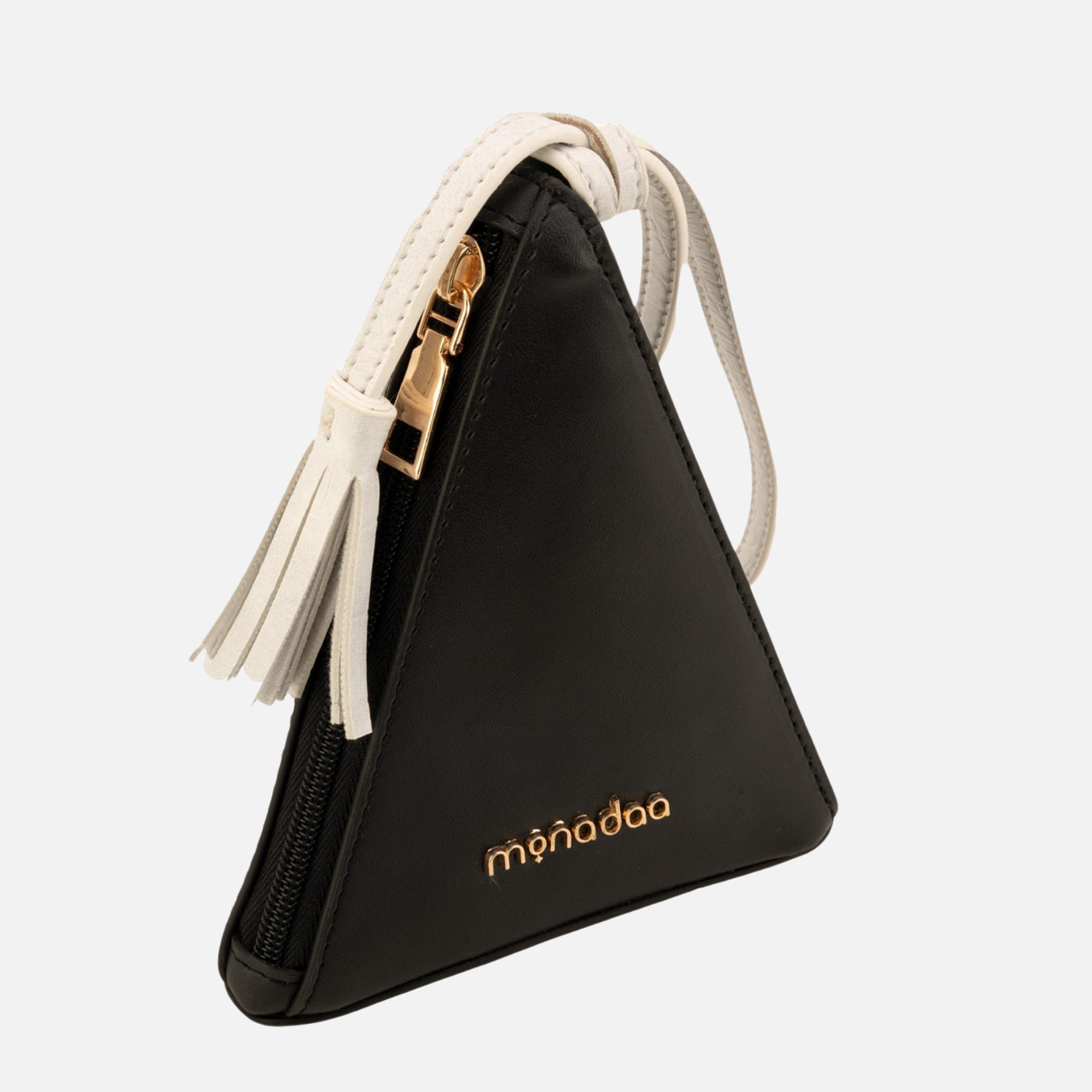 Black Fleur Traingular Bag