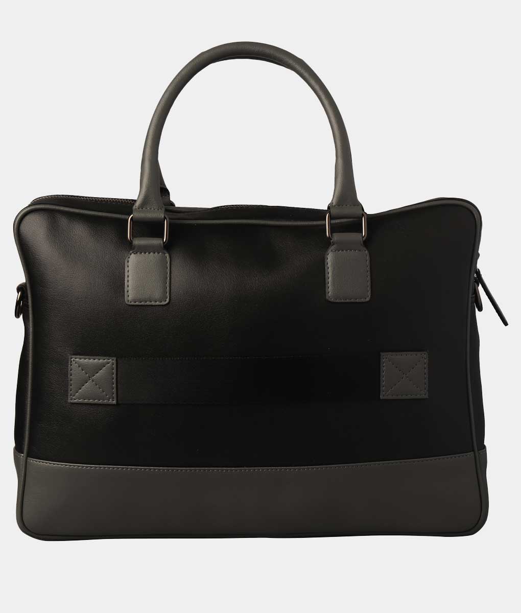 Black Bi-Hue Messenger Laptop Bag