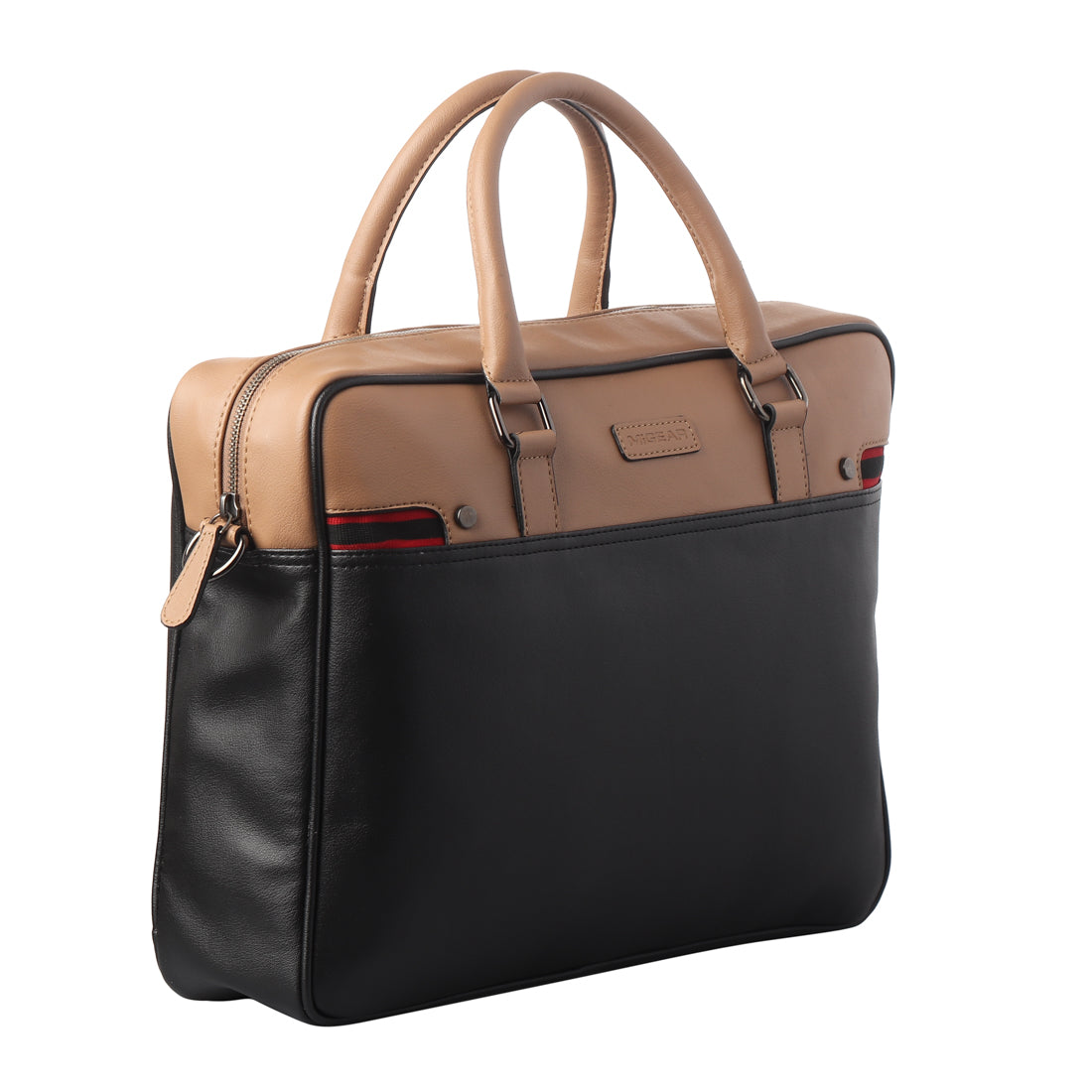 Black Bi-Hue Briefcase Laptop Bag