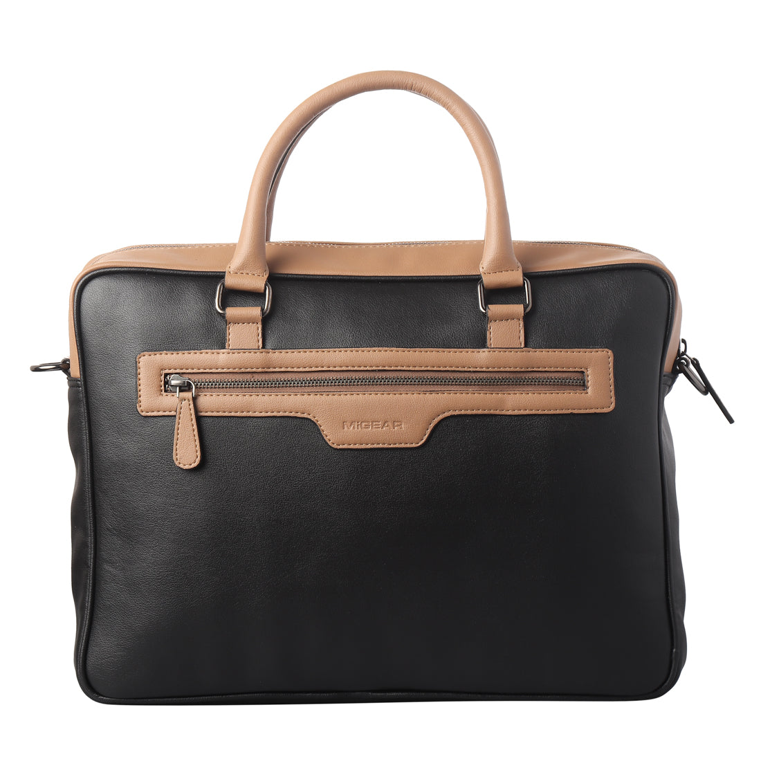 Black Bi-Hue Briefcase Laptop Bag