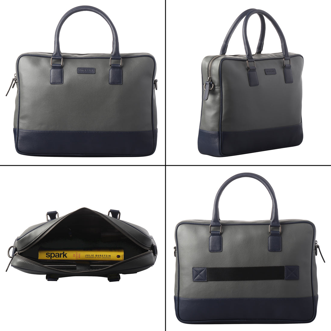 Grey Bi-Hue Messenger Laptop Bag